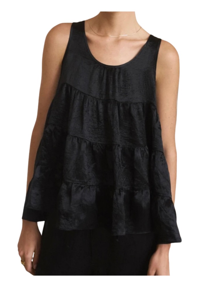 Nylora Elle Top Satin Black $148 Nwt Sz Xs — image 5 of 5